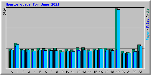 Hourly usage for June 2021