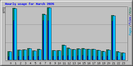 Hourly usage for March 2026